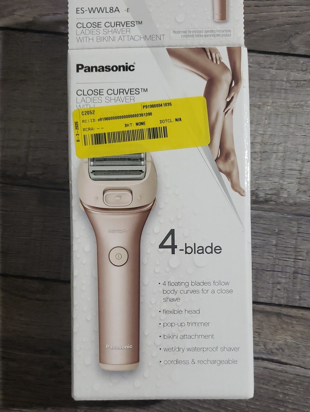 Panasonic ES-WWL8A 4-Blade Electric Shaver For Women With Bikini Attachment, ..